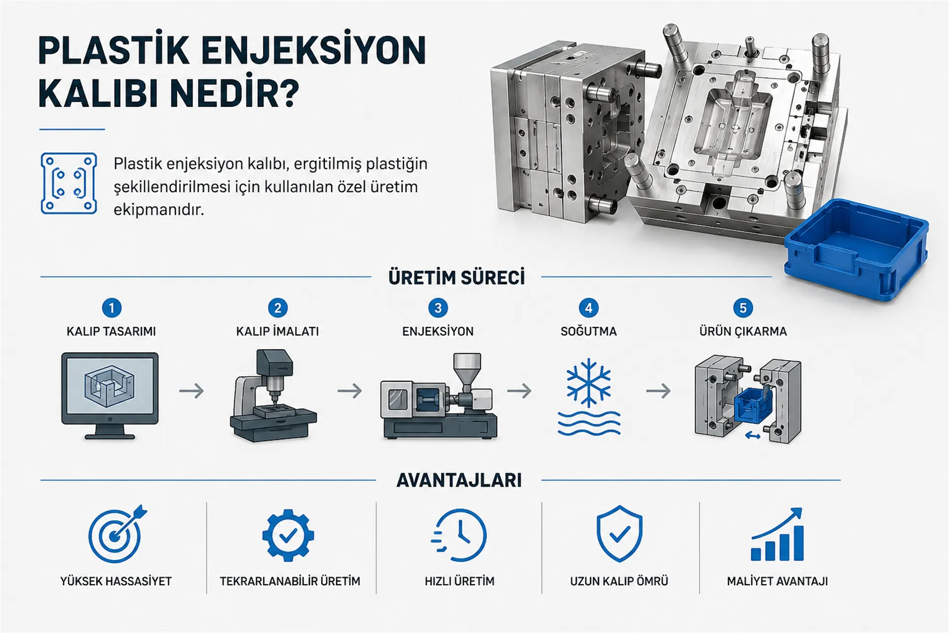 Plastik Enjeksiyon Kalıbı Nedir? Üretim Süreci ve Avantajları