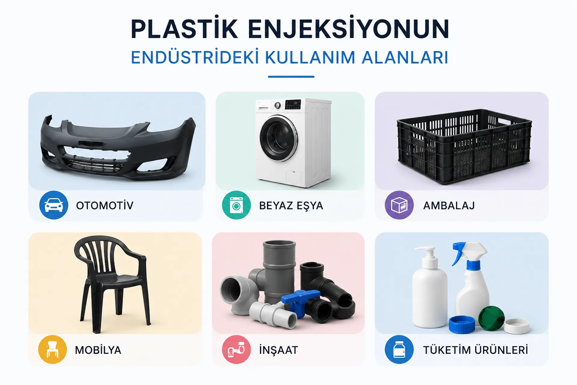 Plastik Enjeksiyonun Endüstrideki Kullanım Alanları